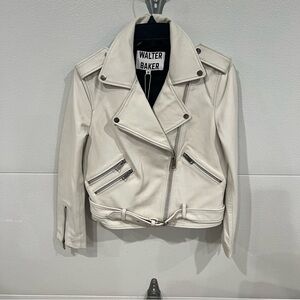 WALTER BAKER ALLISON MOTO LEATHER JACKET NWT SIZE MEDIUM